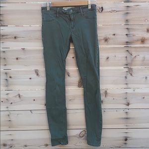 Hollister Army/Olive Green skinny jeans